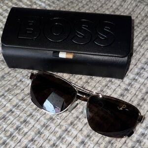 Boss Black and Gold Sunglasses with Case